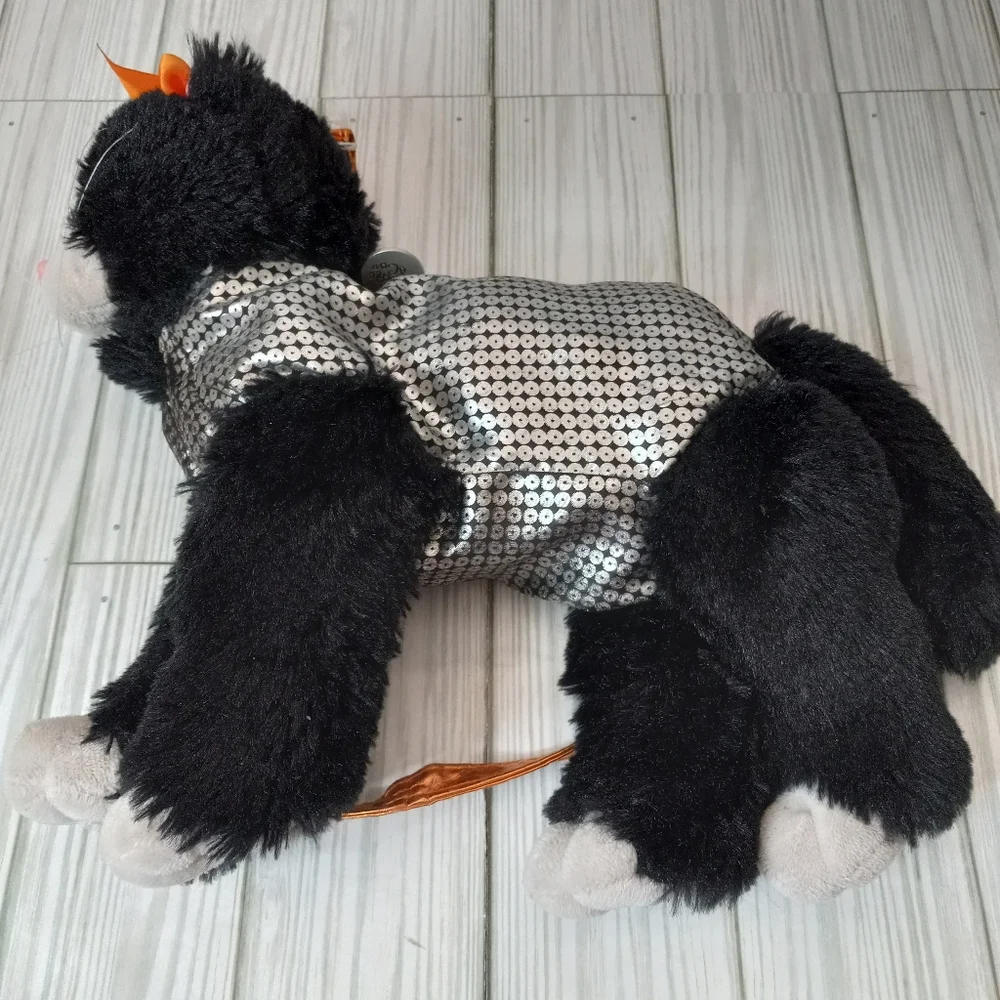 Poochie & Co Plush Black Kitty Cat Witchy Kids Childs Purse